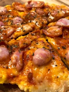 低糖質!オートミールでレンチンお手軽ピザ-レシピのメイン写真