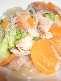 ごはんがすすむ!豚肉と春雨の中華炒め-レシピのメイン写真