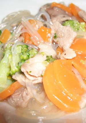 ごはんがすすむ！豚肉と春雨の中華炒め-レシピのメイン写真