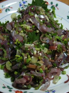 鯵の刺身、薬味和え-レシピのメイン写真