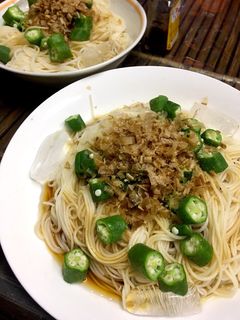 オクラのぶっかけそうめん-レシピのメイン写真