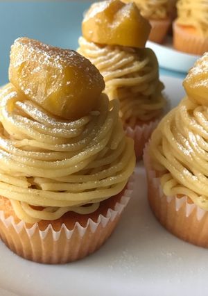 モンブラン☆バター不使用のマフィンで〜-レシピのメイン写真