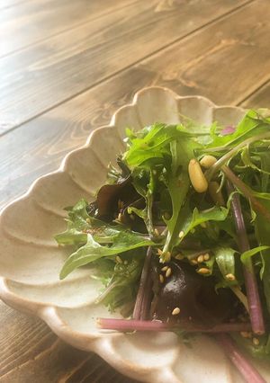 キクラゲと赤茎水菜の中華サラダ-レシピのメイン写真