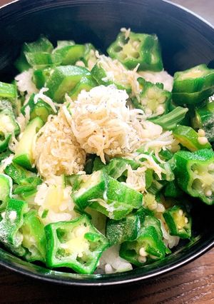 オクラとしらす丼-レシピのメイン写真