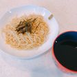 焼きそば蒸し麺で、ざるそぱ!