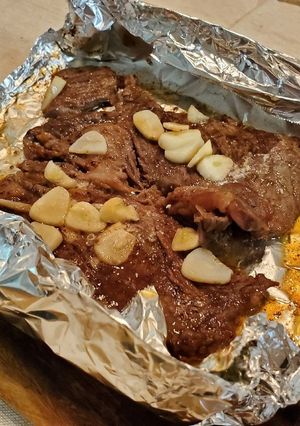 ガチでBBQ!ステーキのホイル焼き-レシピのメイン写真
