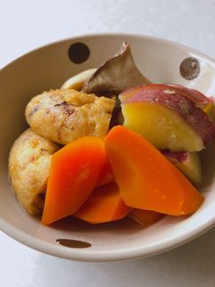 ホクホクさつまいもとがんもの煮物-レシピのメイン写真
