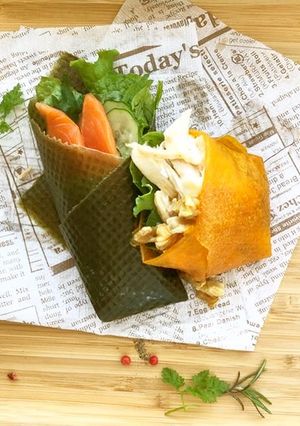 野菜シートで簡単クルクル巻き-レシピのメイン写真
