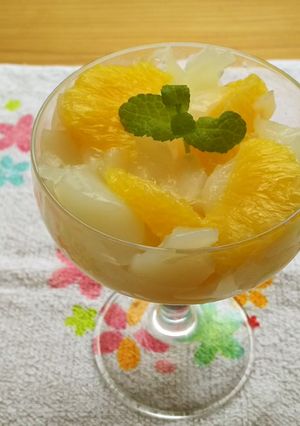 カルピスゼリーとオレンジのカクテル-レシピのメイン写真