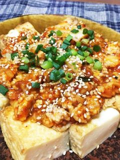 節約!厚揚げステーキのキムチ餡掛け-レシピのメイン写真
