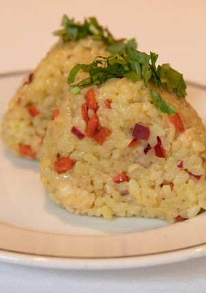 ココナツで炊いたライムライス　おむすび-レシピのメイン写真