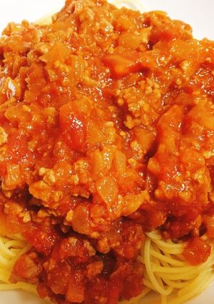 手作りミートソースパスタ-レシピのメイン写真