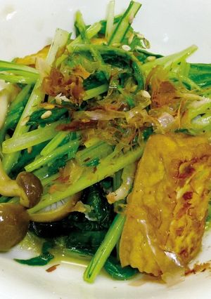 水菜としめじの厚揚げ炒め-レシピのメイン写真