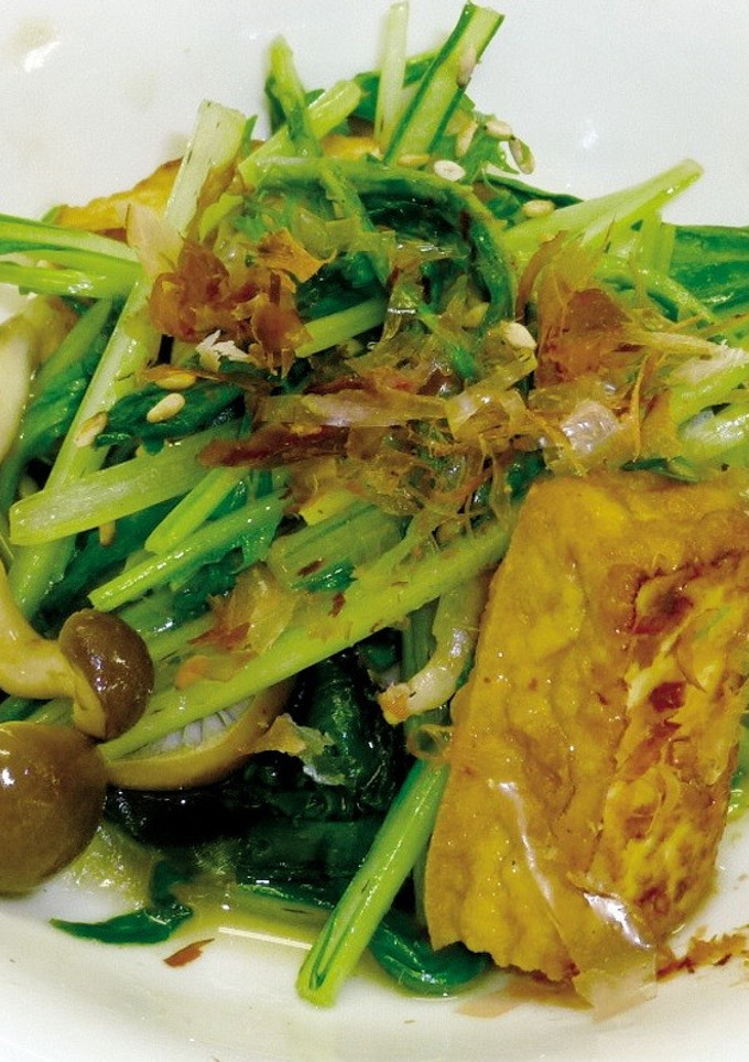 水菜としめじの厚揚げ炒め-レシピのメイン写真