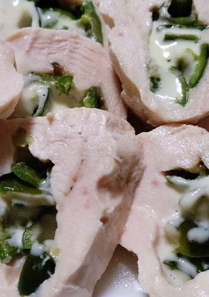 鶏むね肉のチーズピーマンロール-レシピのメイン写真