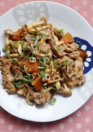 簡単！豚肉とかぼちゃの味噌炒め-レシピのメイン写真