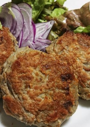 ごぼう(食物繊維)たっぷりハンバーグ-レシピのメイン写真