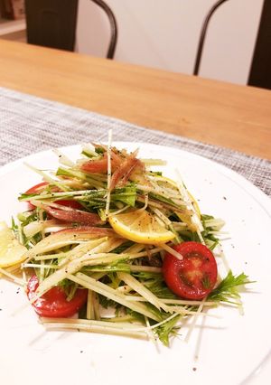 水菜とレモンのアジアンサラダ-レシピのメイン写真