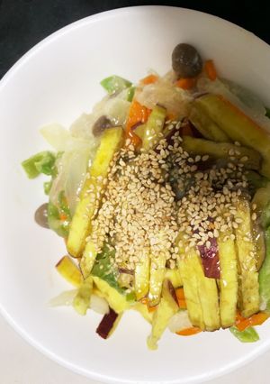 全てレンジなす豆腐肉オイマヨ野菜ドーム蒸-レシピのメイン写真