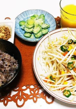 減塩チキンラーメン味なもやし炒め-レシピのメイン写真