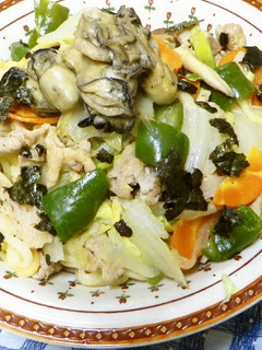 一味違う!牡蠣のせ☆焼うどん♪-レシピのメイン写真