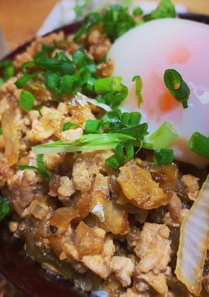 10分ごはん〜豚ひき肉丼温玉のせ〜-レシピのメイン写真
