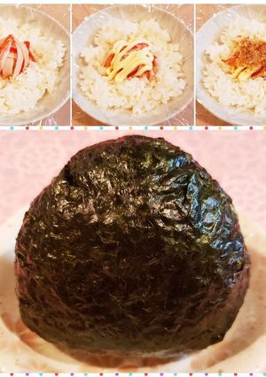 おにぎり♡カニカマおかかマヨネーズ-レシピのメイン写真
