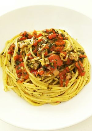 パプリカピクルスとホウレン草のパスタ-レシピのメイン写真