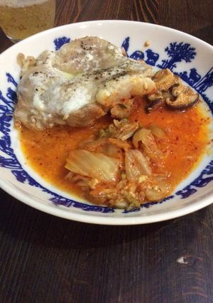 キムチとチキンの蒸し焼き 簡単でガッツリ-レシピのメイン写真