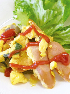サラダ菜のスクランブルエッグ-レシピのメイン写真