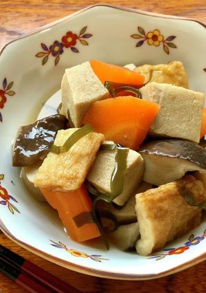 高野豆腐と平天の昆布入り煮物◆副菜-レシピのメイン写真