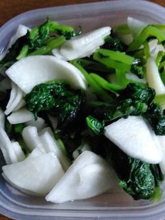 大根と大根菜の漬け物-レシピのメイン写真