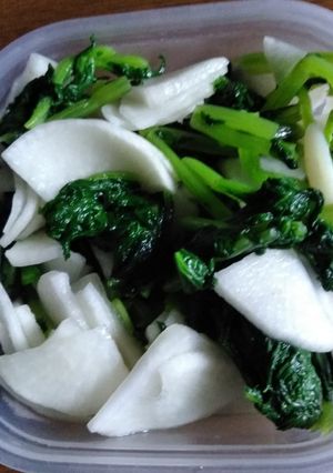 大根と大根菜の漬け物-レシピのメイン写真