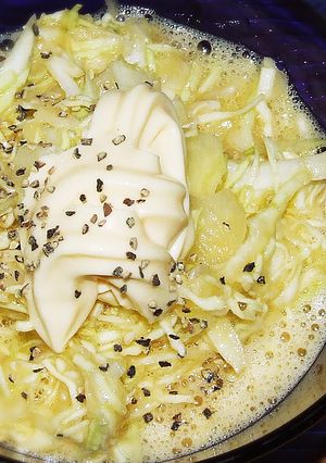 キャベツと生卵のマヨ醤油-レシピのメイン写真