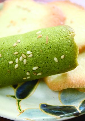 桑抹茶のチュイル♪薄焼きクッキー-レシピのメイン写真