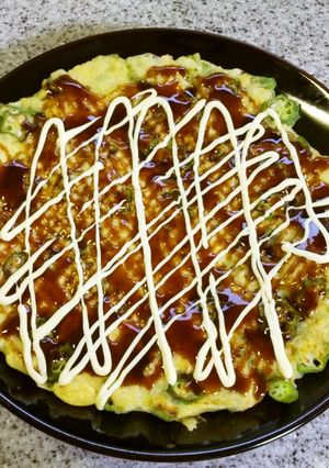 オクラのお好み焼き-レシピのメイン写真