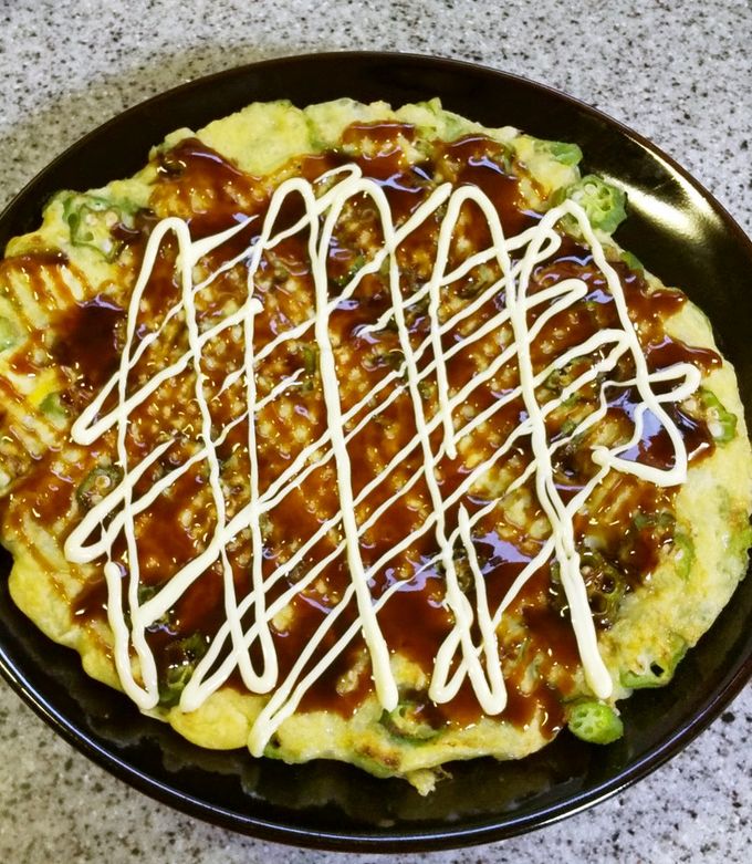 オクラのお好み焼き-レシピのメイン写真