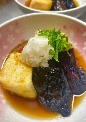 茄子と豆腐の揚げ出し。-レシピのメイン写真