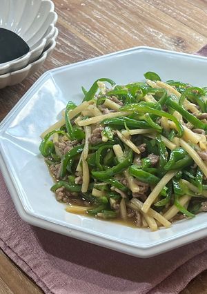 ひき肉de青椒肉絲（チンジャオロース）-レシピのメイン写真