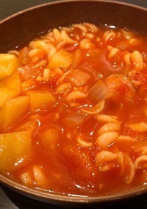 食べる！トマトマカロニスープ-レシピのメイン写真