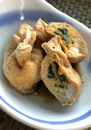 ふっくら卵とほうれん草の袋煮-レシピのメイン写真
