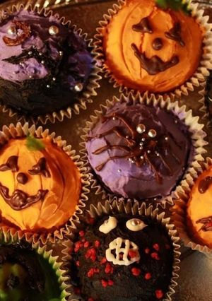 ハロウィンパーティーのカップケーキ-レシピのメイン写真
