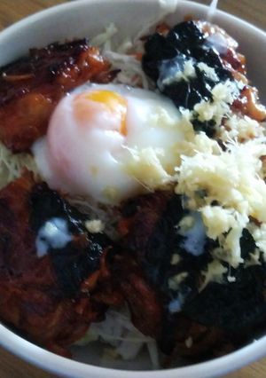 温玉のせて鶏磯辺焼き丼！！-レシピのメイン写真