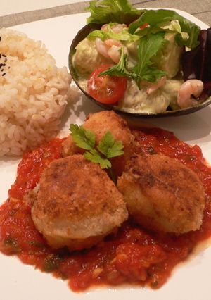 トマトソースで食べる☆ツナポテコロッケ-レシピのメイン写真