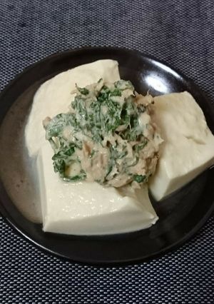 簡単！大葉ツナマヨのせ中華風温奴♡-レシピのメイン写真