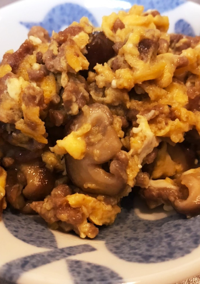 ひき肉&きのこ&卵のそぼろ♪-レシピのメイン写真