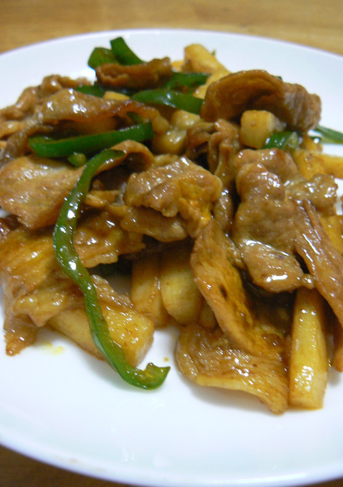 豚肉と長芋の甘辛カレー炒め-レシピのメイン写真