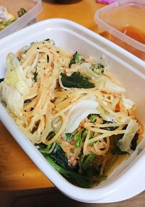 私の塩麹レシピ2 明太子蒟蒻入りパスタ-レシピのメイン写真