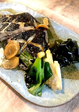 カレイの煮付け ワカメ添え-レシピのメイン写真