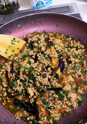 とっても簡単！辛くない！ニラの麻婆茄子風-レシピのメイン写真